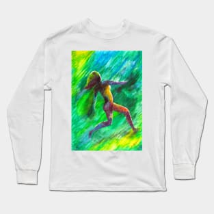 Running for freedom by #Bizzartino Long Sleeve T-Shirt